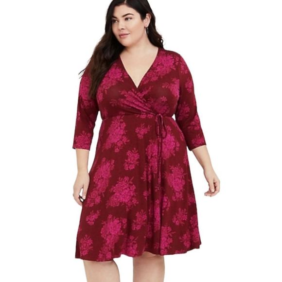 torrid Dresses Torrid Womensdress Jersey Knit Wrap Effect Size 2x 8